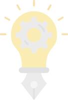 Creative idea Flat Light Icon vector