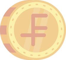 Swiss franc Flat Light Icon vector