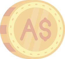 Australian dollar Flat Light Icon vector