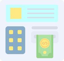 Atm machine Flat Light Icon vector