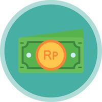 Indonesian rupiah Flat Multi Circle Icon vector