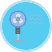 Pedestal fan Flat Multi Circle Icon vector