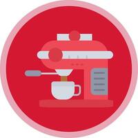 Coffee machine Flat Multi Circle Icon vector