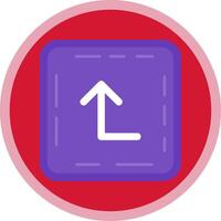 Turn up Flat Multi Circle Icon vector