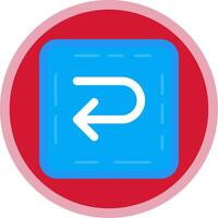U turn Flat Multi Circle Icon vector