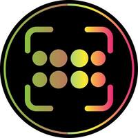 Reorder dots horizontal Glyph Due Color Icon vector