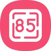 Eighty Five Glyph Curve Icon vector