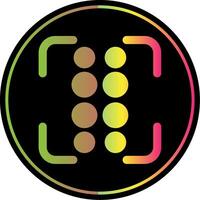 Reorder dots vertical Glyph Due Color Icon vector
