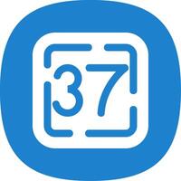 Thirty Seven Glyph Curve Icon vector