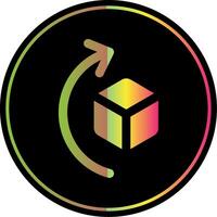 Rotate right Glyph Due Color Icon vector
