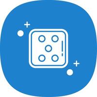 Dice five Glyph Curve Icon vector