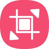 Expand crop resize Glyph Curve Icon vector