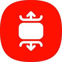 Carousel vertical Glyph Curve Icon vector