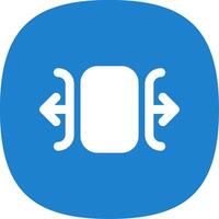 Carousel horizontal Glyph Curve Icon vector