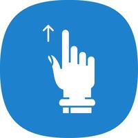 Swipe Up Glyph Curve Icon vector