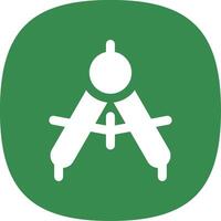Drawing compass Glyph Curve Icon vector