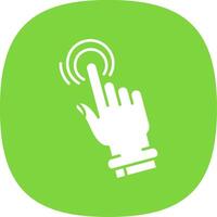 Double Tap Glyph Curve Icon vector
