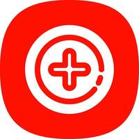 Add 2 Glyph Curve Icon vector