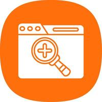Zoom in Glyph Curve Icon vector