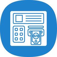 Atm machine Glyph Curve Icon vector