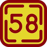 cincuenta ocho Clásico icono vector