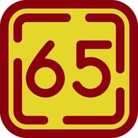 Sixty Five Vintage Icon vector