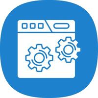 Web setting Glyph Curve Icon vector