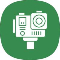 Action camera Glyph Curve Icon vector