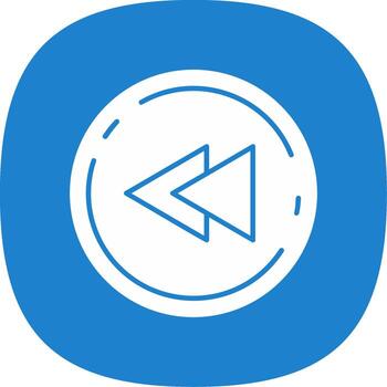 Fast forward Glyph Curve Icon vector