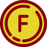 Letter f Vintage Icon vector