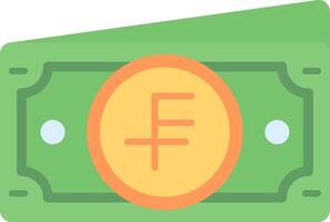 Swiss franc Flat Light Icon vector