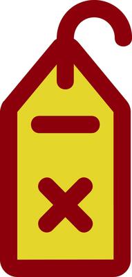 Delete tag Vintage Icon