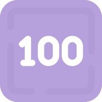 One Hundred Flat Light Icon vector