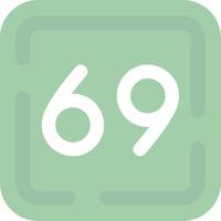 Sixty Nine Flat Light Icon vector