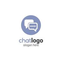 vector logo design chat bubble concept.