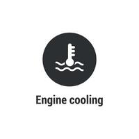 vector motor enfriamiento símbolo plano diseño.