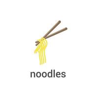 vector design of noodle templete with chopsticks.