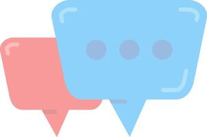 Chat bubbles Flat Light Icon vector