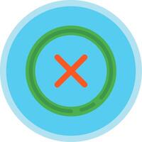 Delete 1 Flat Multi Circle Icon vector