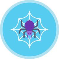 Spider web Flat Multi Circle Icon vector