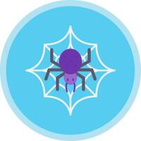 Spider web Flat Multi Circle Icon vector