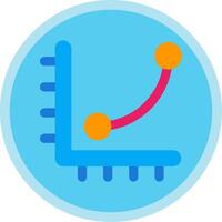 Curves levels graph Flat Multi Circle Icon vector