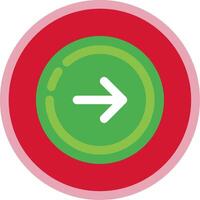 Right arrow Flat Multi Circle Icon vector