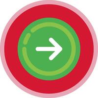 Right arrow Flat Multi Circle Icon vector