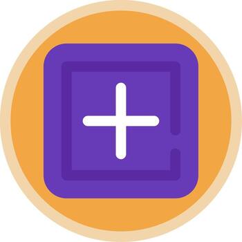 Add square Flat Multi Circle Icon vector