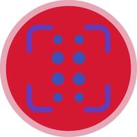 Reorder dots vertical Flat Multi Circle Icon vector