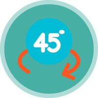 Rotate angle 45 Flat Multi Circle Icon vector