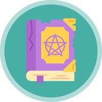 Magic book Flat Multi Circle Icon vector