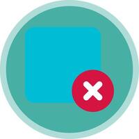 Delete square Flat Multi Circle Icon vector