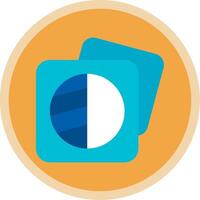 Image shadows Flat Multi Circle Icon vector
